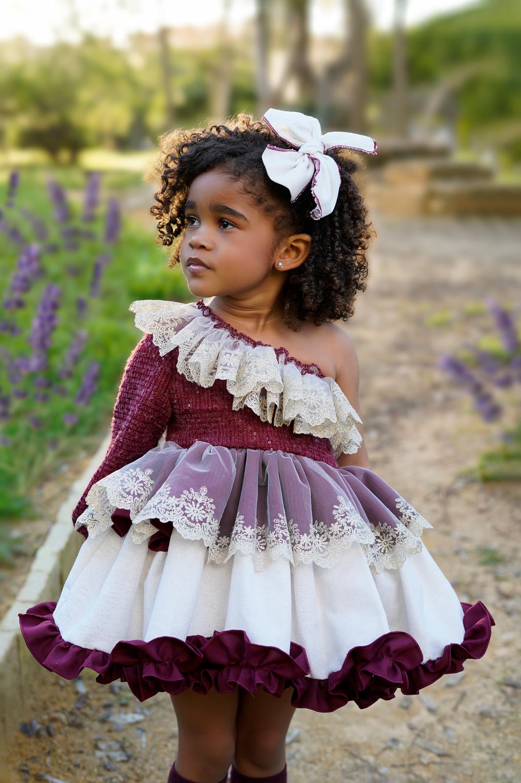 Burgundy Off The Shoulder Dress